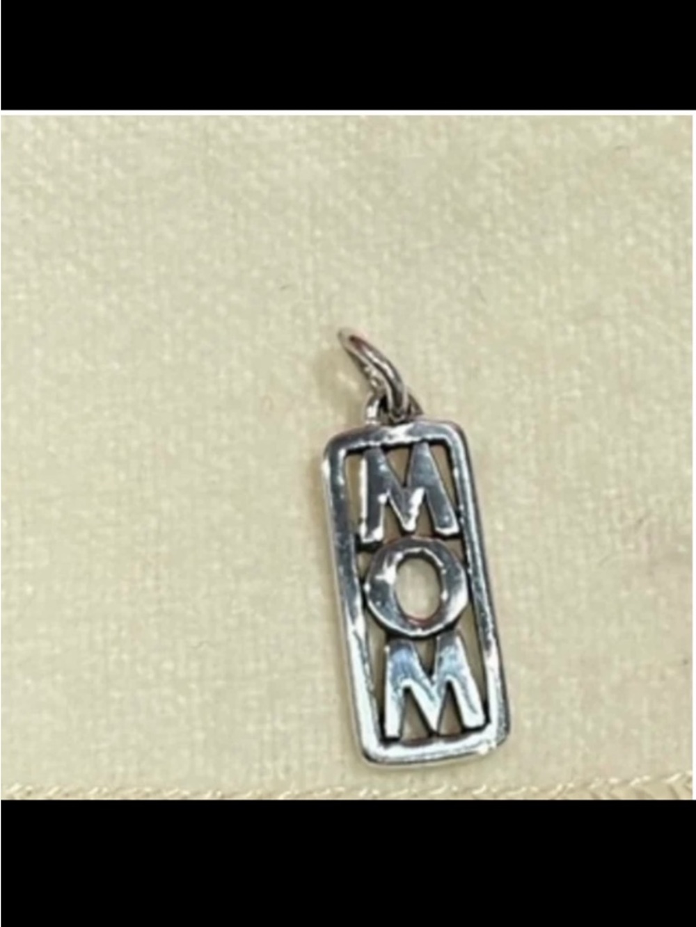 James Avery Sterling Silver "MOM"  Pendant Charm